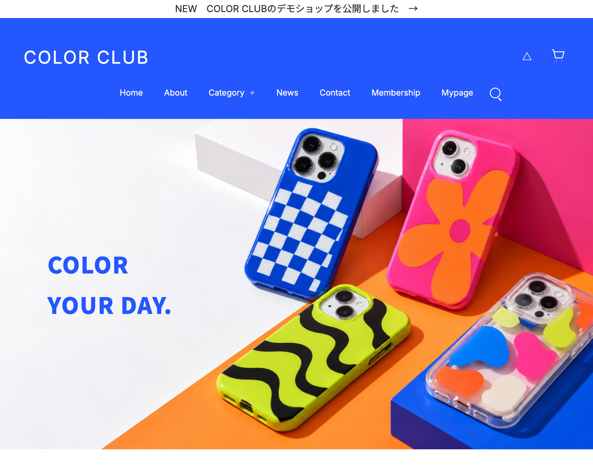 スマホケース店 COLOR CLUB のトップページ